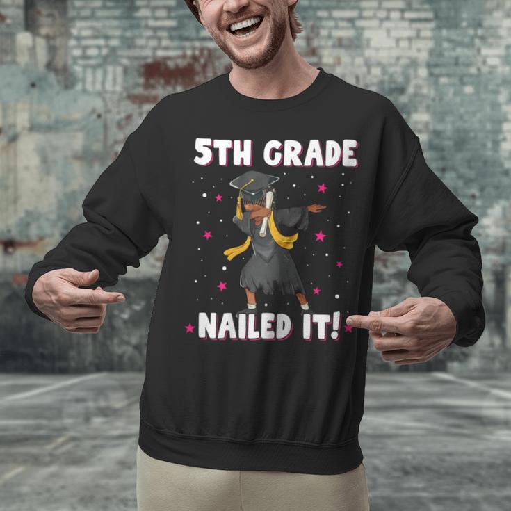 Dabbing Graduation Class Of 2025 Girls 5th Grade Nailed It Unisex Sweatshirt