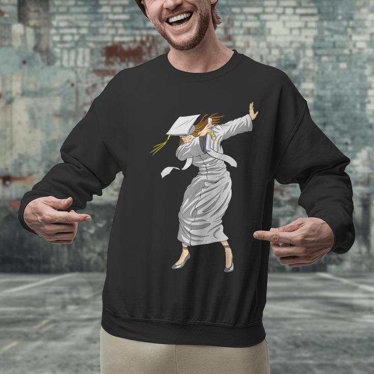 Dabbing Graduation Class Of 2025 Woman Graduation Unisex Sweatshirt