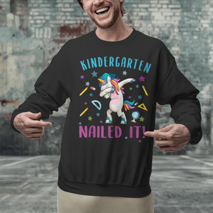 Dabbing Kindergarten Unicorn Graduation Class 2021 Nailed It Unisex Sweatshirt