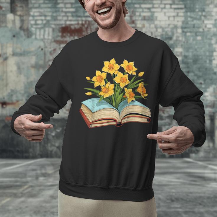 Daffodils Flowers Book Floral Unisex Sweatshirt