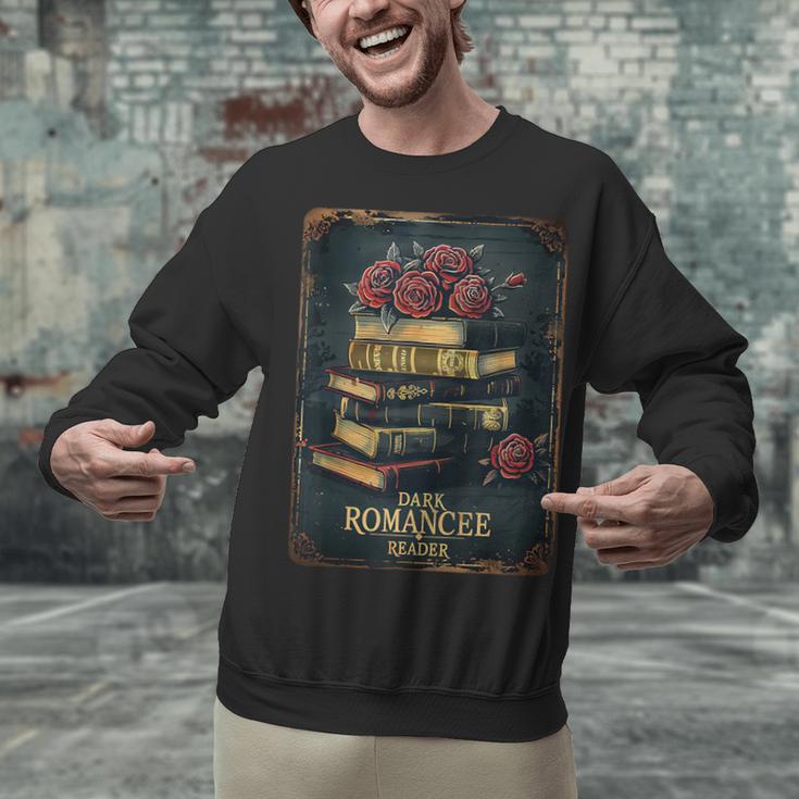 Dark Romance Reader Vintage Floral Book Lover Unisex Sweatshirt