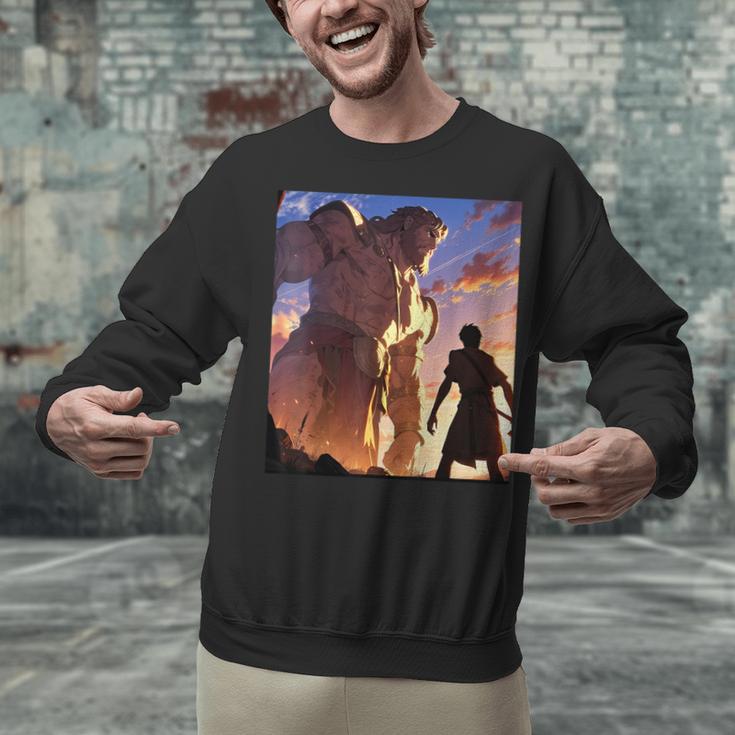 David And Goliath Bible Book Of Samuel Famous Bible Story Unisex Sweatshirt David And Goliath Bible Book Of Samuel Famous Bible Story Unisex Sweatshirt