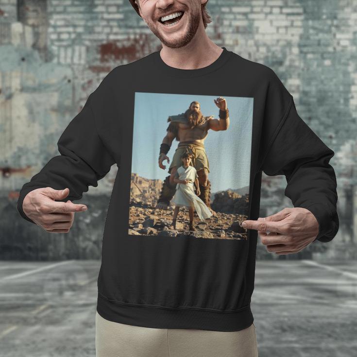 David And Goliath Bible Book Of Samuel King David Unisex Sweatshirt David And Goliath Bible Book Of Samuel King David Unisex Sweatshirt