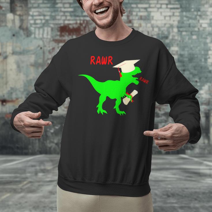 Dinosaur Rawr Diploma Grad Graduate Graduation Unisex Sweatshirt