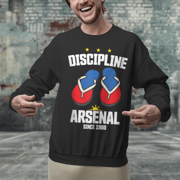Discipline Arsenal Pinoy Nostalgia Filipino Tsinelas Unisex Sweatshirt Discipline Arsenal Pinoy Nostalgia Filipino Tsinelas Unisex Sweatshirt