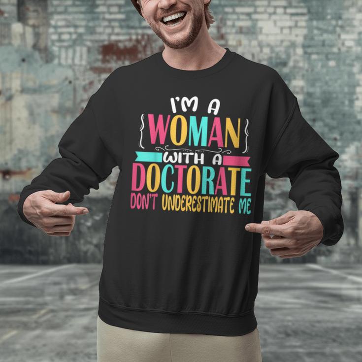 Doctorate Degree PhD Graduation PsyD Woman EdD Psychology Unisex Sweatshirt