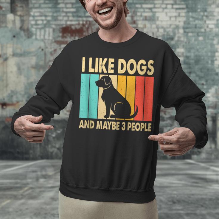 I Like Dogs And Maybe 3 People Introvert Unisex Sweatshirt