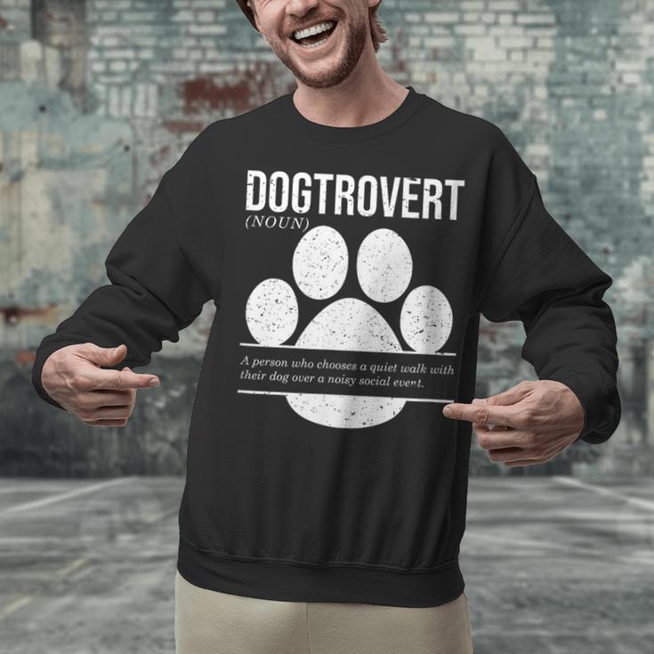 Dogtrovert Definition Introvert Dog Lover For Men Women Girls Kids Unisex Sweatshirt