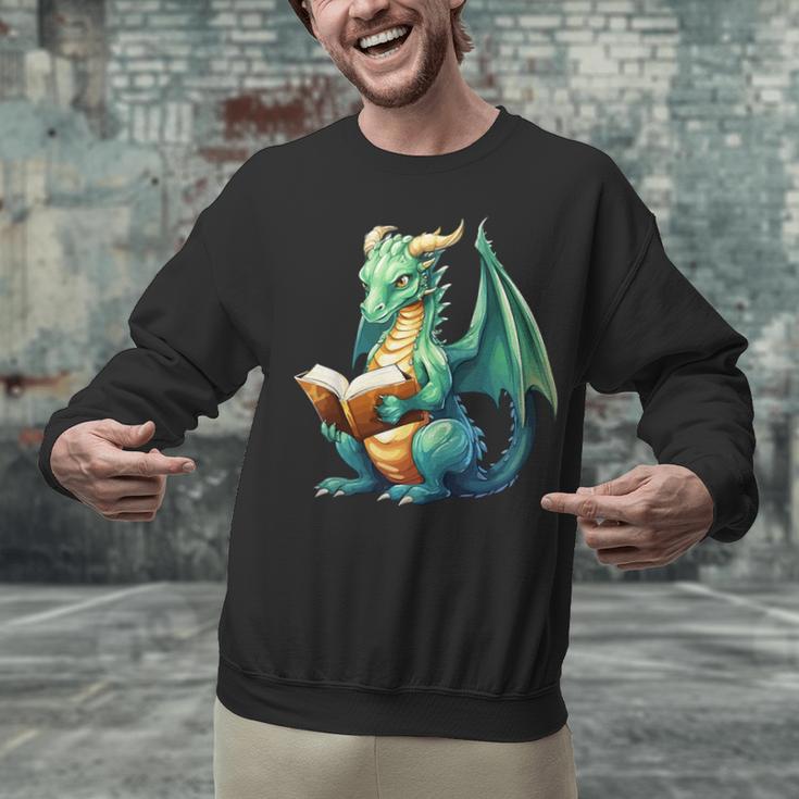 Dragon With Book Unisex Sweatshirt Dragon With Book Unisex Sweatshirt