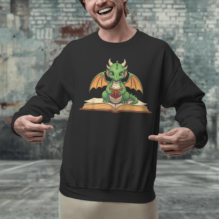 Dragon Reading Book Bookworm Unisex Sweatshirt