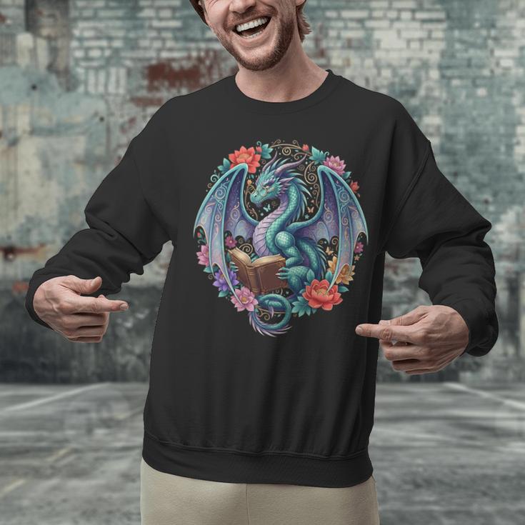 Dragon Reading Book Girls Kids Bookworm Book Lover Unisex Sweatshirt Dragon Reading Book Girls Kids Bookworm Book Lover Unisex Sweatshirt