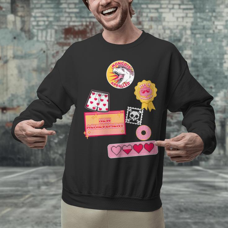 Dungeon Crawler Carl Colorful Sticker Collage LitRPG Book Unisex Sweatshirt