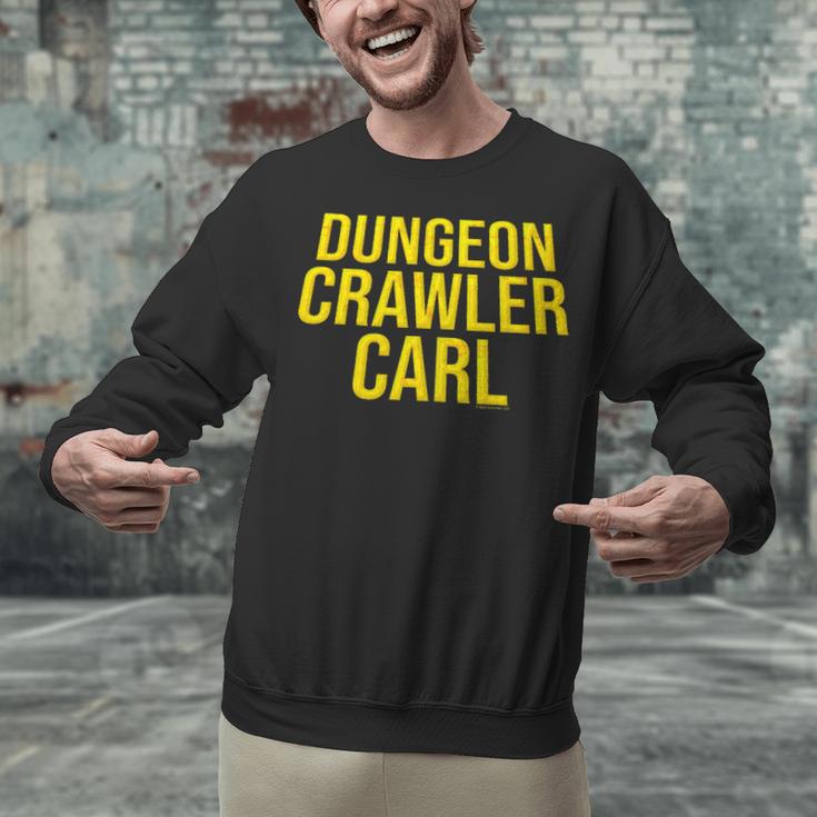 Dungeon Crawler Carl Yellow Text Logo LitRPG Series Book Unisex Sweatshirt