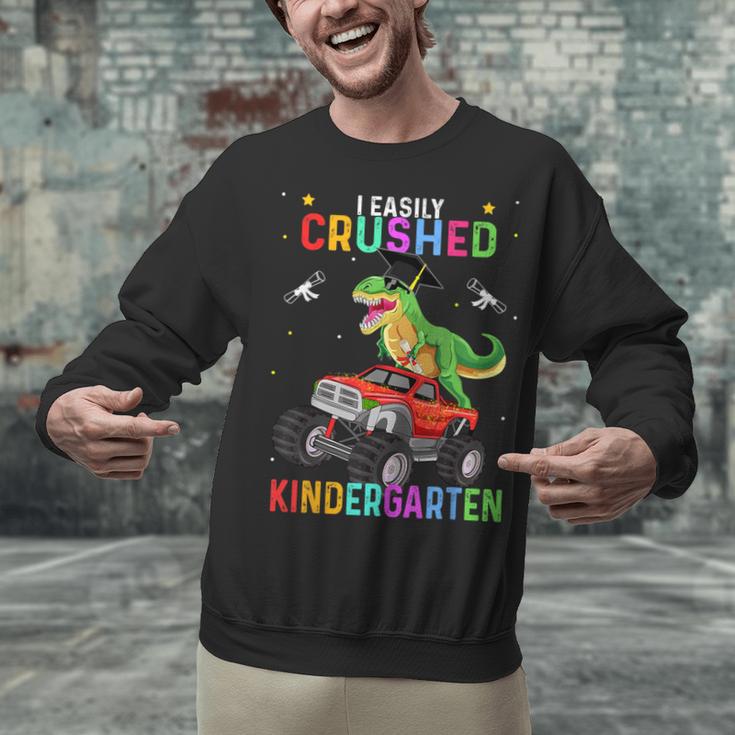 I Easily Crushed Kindergarten Graduation 2022 Truck Dinosaur Unisex Sweatshirt