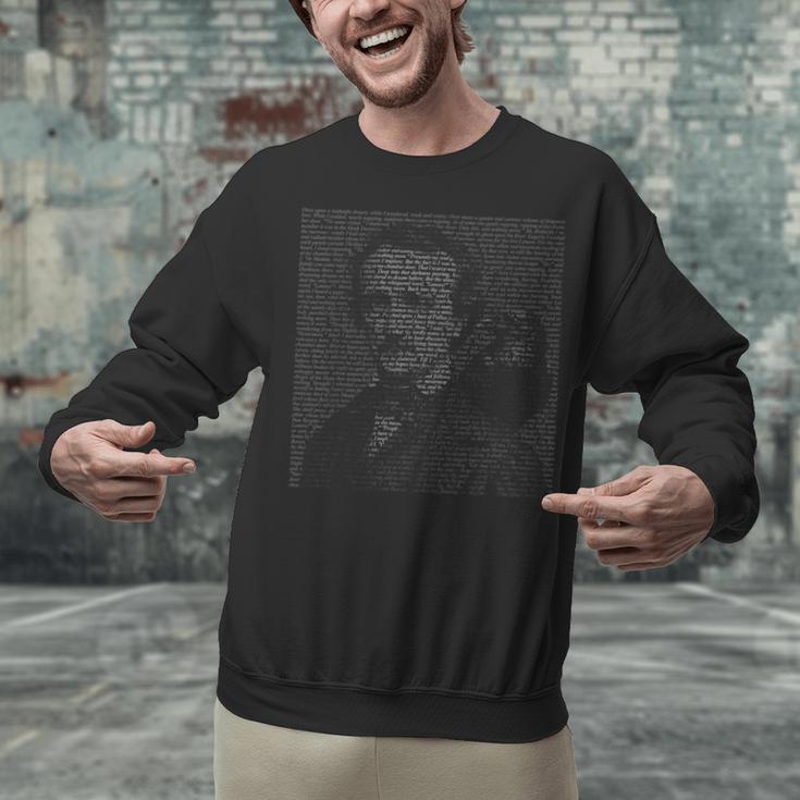 Edgar Allen Poe & Raven Reading Bookworm Reader Unisex Sweatshirt