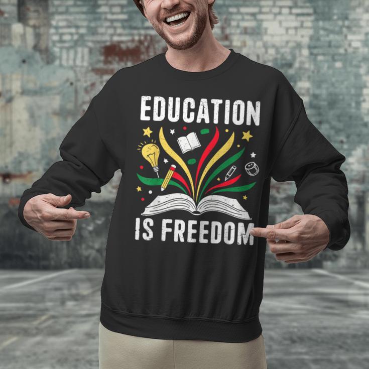 Education Is Freedom Books History Teacher Kids Unisex Sweatshirt