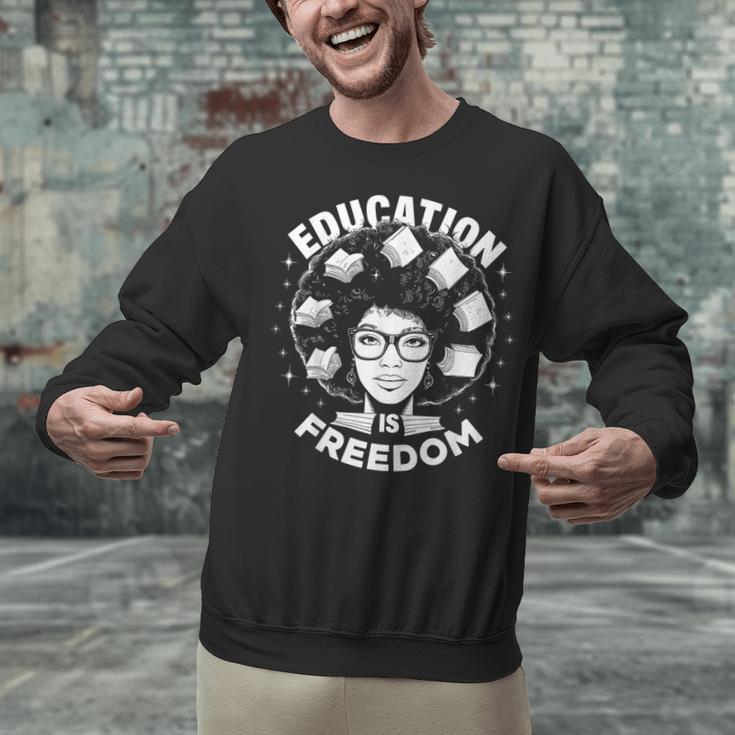 Education Is Freedom History Books African Pride Women Unisex Sweatshirt
