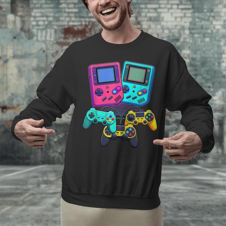 Eighties Console Controller Gaming Player Gadget Nostalgia Unisex Sweatshirt