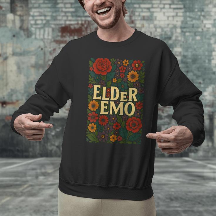 Elder Emo Floral Gothic Vintage Nostalgia Unisex Sweatshirt Elder Emo Floral Gothic Vintage Nostalgia Unisex Sweatshirt