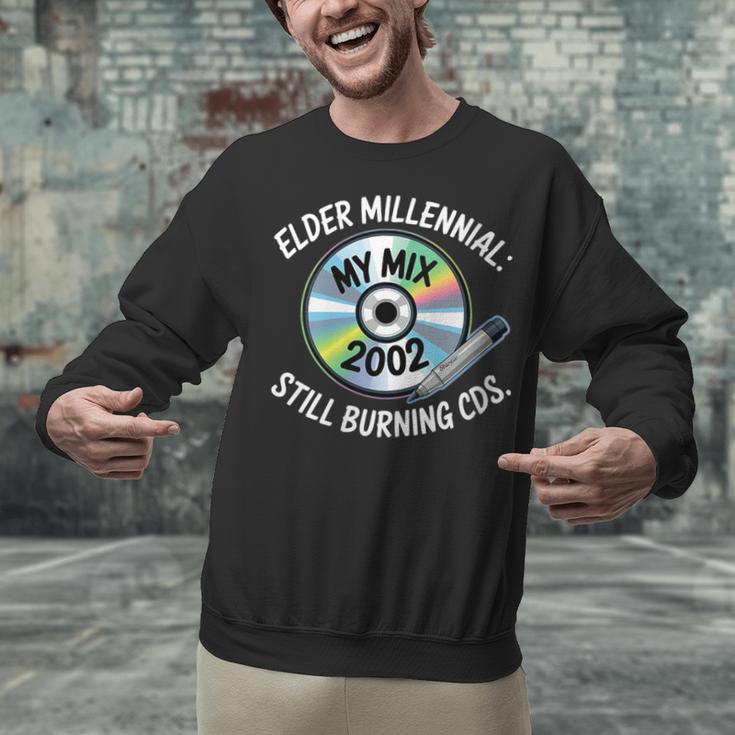 Elder Millennials Embracing 90s CDs Nostalgia Vibes Unisex Sweatshirt Elder Millennials Embracing 90s CDs Nostalgia Vibes Unisex Sweatshirt