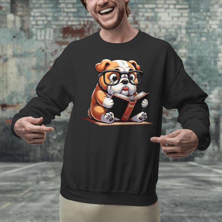 English Bulldog Reading a Book Dog For Men Women Girls Kids Unisex Sweatshirt English Bulldog Reading a Book Dog For Men Women Girls Kids Unisex Sweatshirt