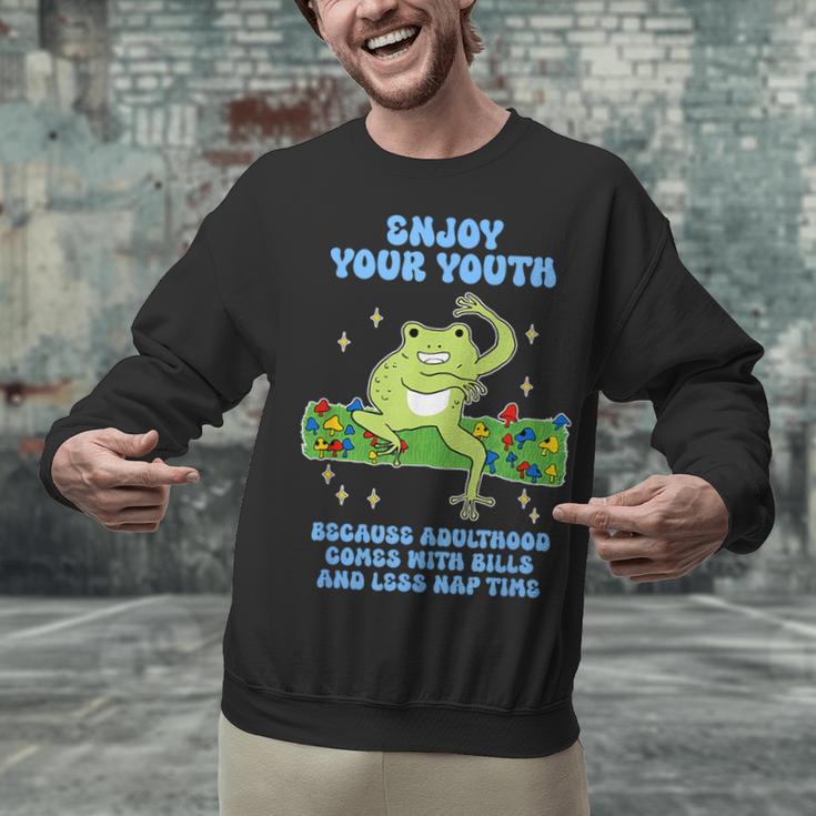 Enjoy Adulthood Comes With Bills Nostalgia Regret Unisex Sweatshirt Enjoy Adulthood Comes With Bills Nostalgia Regret Unisex Sweatshirt