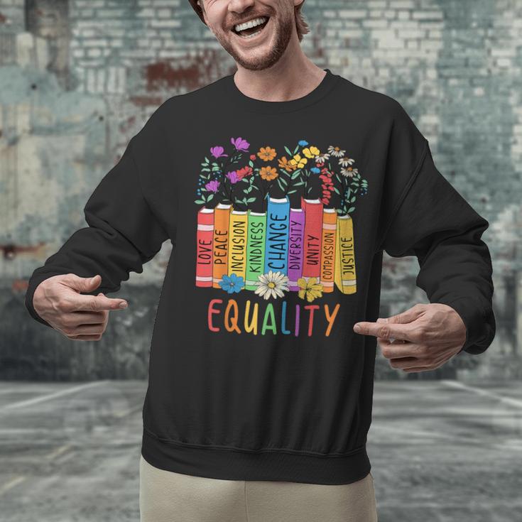 Equality Book LGBTQ Wildflowers Equal Rights Gay Kindness Unisex Sweatshirt Equality Book LGBTQ Wildflowers Equal Rights Gay Kindness Unisex Sweatshirt