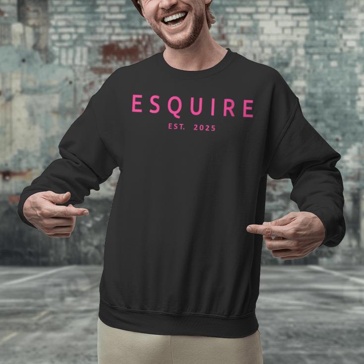 Esquire Est 2025 Women Lawyer Attorney Law School Graduation Unisex Sweatshirt