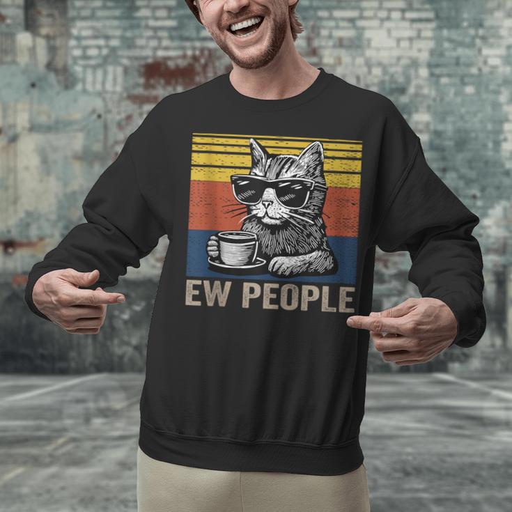 Ew People Introvert Cat Lover Crazy Vintage Cat Lady Unisex Sweatshirt Ew People Introvert Cat Lover Crazy Vintage Cat Lady Unisex Sweatshirt