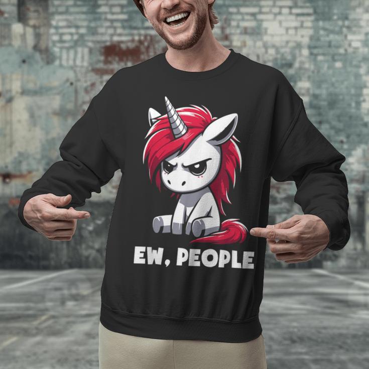 Ew People Unicorn Sarcastic Humor Introvert Unisex Sweatshirt Ew People Unicorn Sarcastic Humor Introvert Unisex Sweatshirt