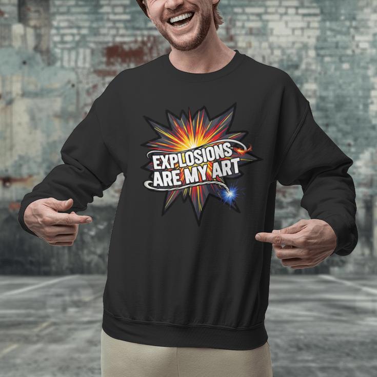 Explosions Are My Art Comic Book Boom Unisex Sweatshirt