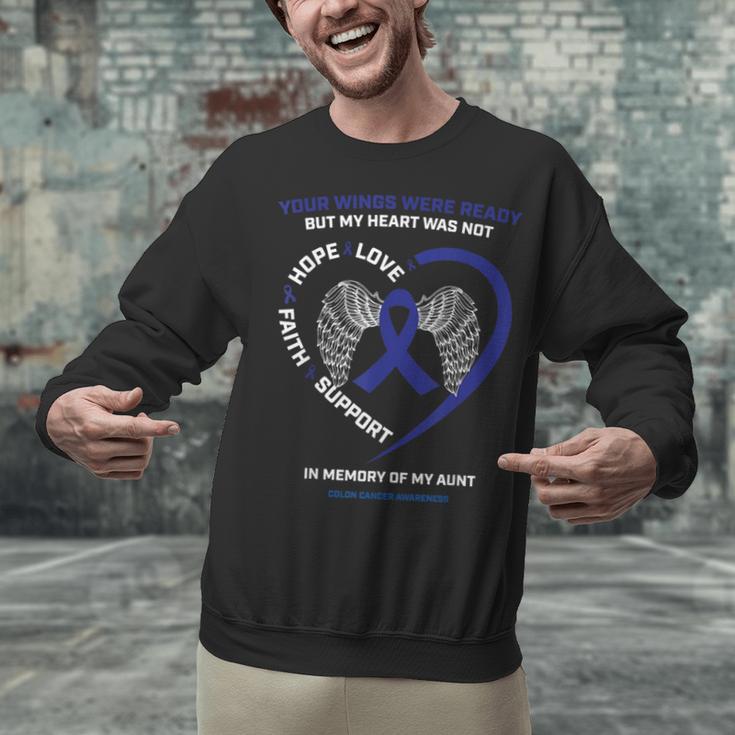 Faith Hope Love In Memory Of My Aunt Colon Cancer Awareness Unisex Sweatshirt