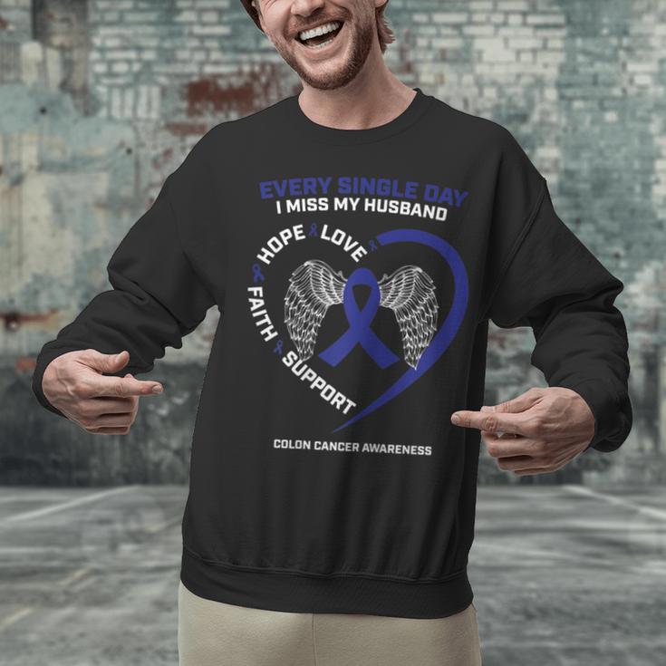 Faith Hope Love In Memory Of Husband Colon Cancer Awareness Unisex Sweatshirt