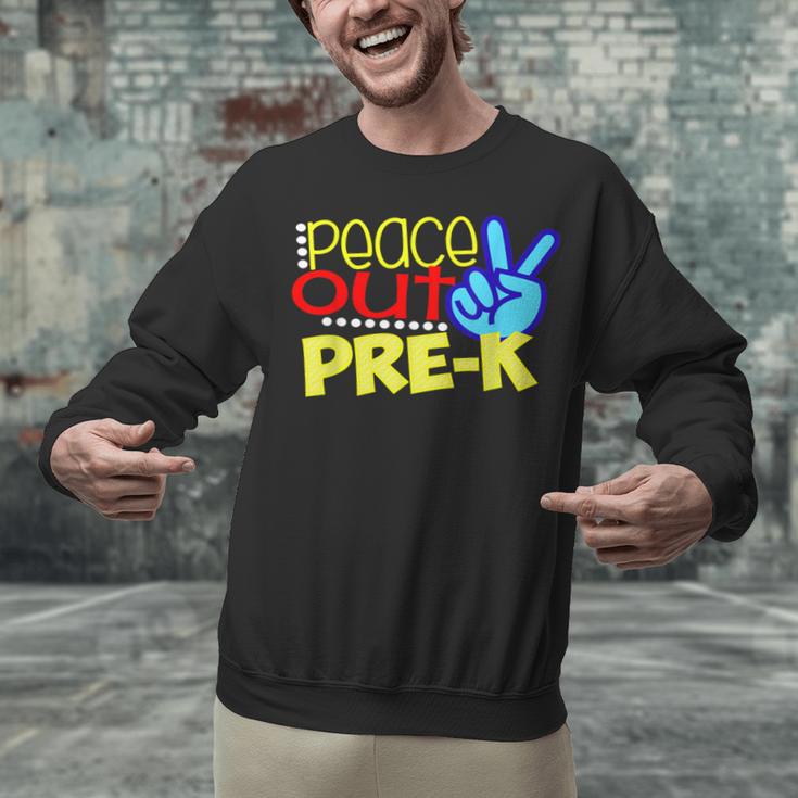 First Day Of School Shirt Peace Out Pre-K Graduation Kids So Unisex Sweatshirt