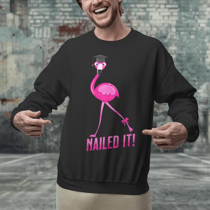 Flamingo Nailed It Graduation Flamingo Unisex Sweatshirt