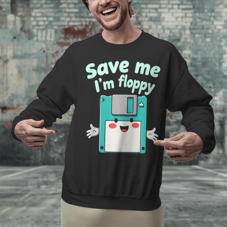 Floppy Disk Retro Tech Nostalgia Old School Computing Humor Unisex Sweatshirt