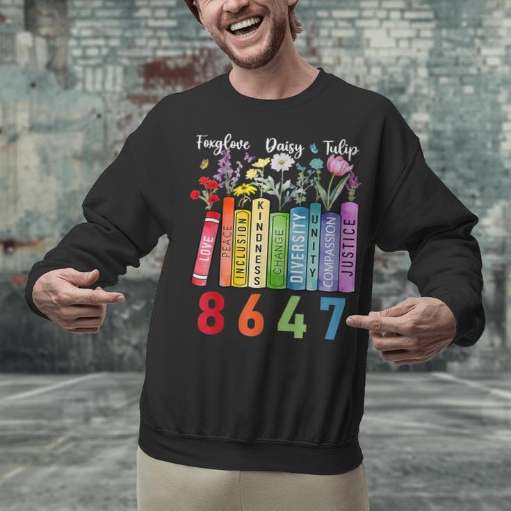 Floral Foxglove Daisy Tulip 8647 Books Lover Blooming Flower Unisex Sweatshirt