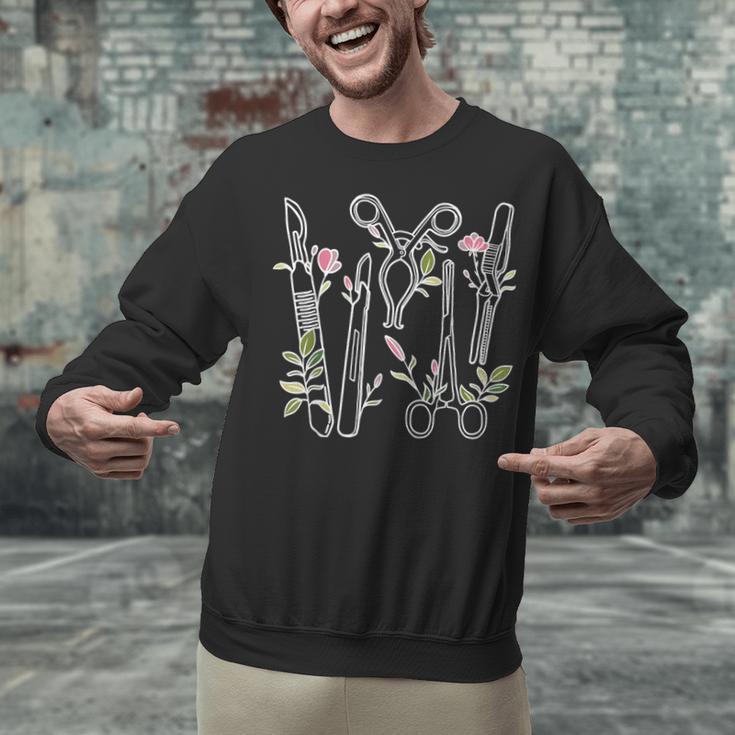 Floral Surgical Tech Surgery Medical Med School Graduation Unisex Sweatshirt