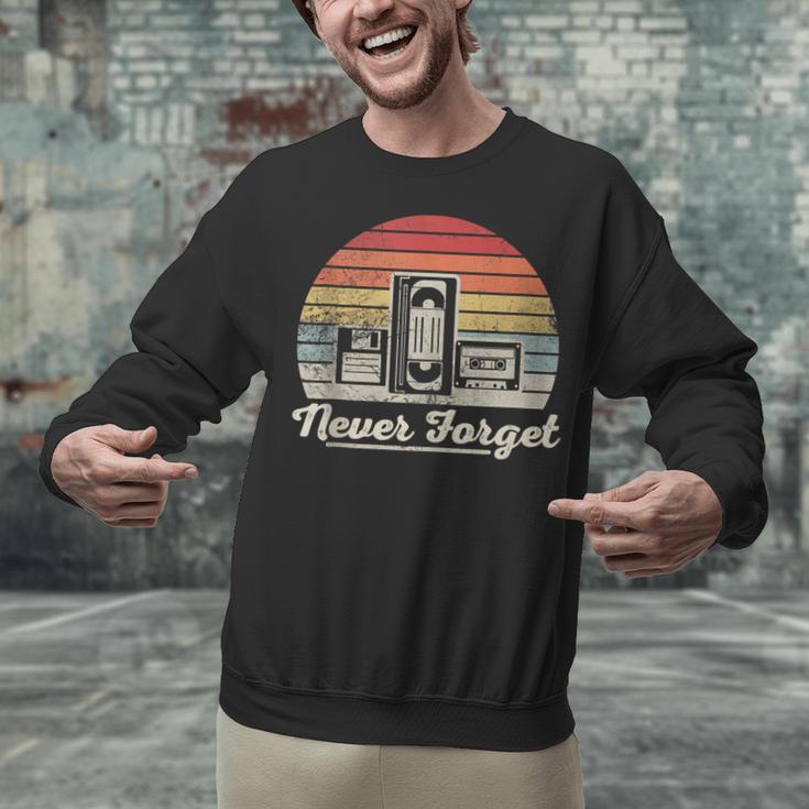 Never Forget Retro Nostalgia Vintage Cassette Unisex Sweatshirt