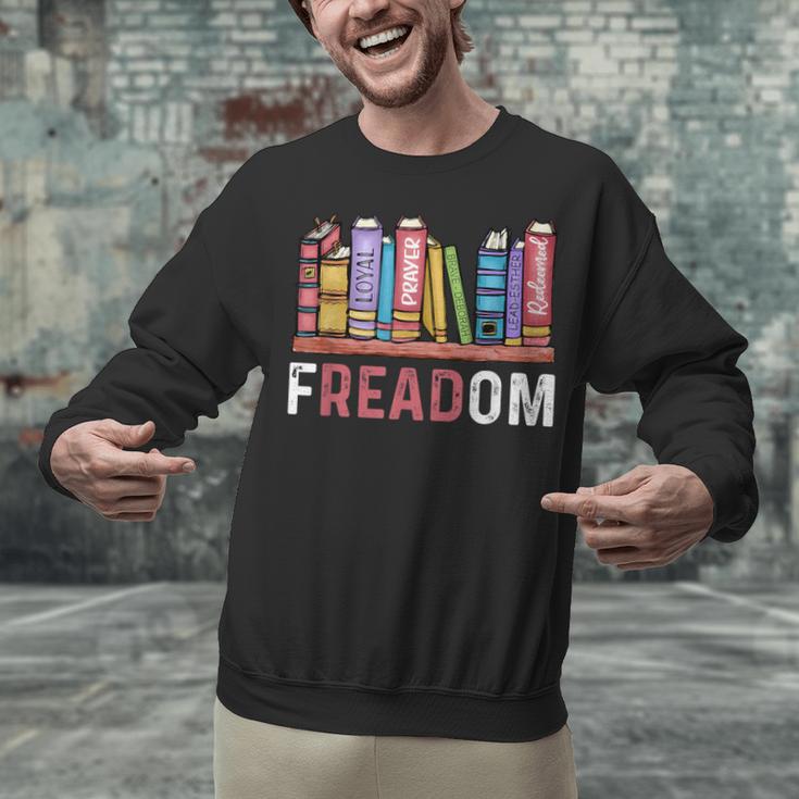 Freadom Anti Ban Books Freedom To Read Book Lover Reading Unisex Sweatshirt