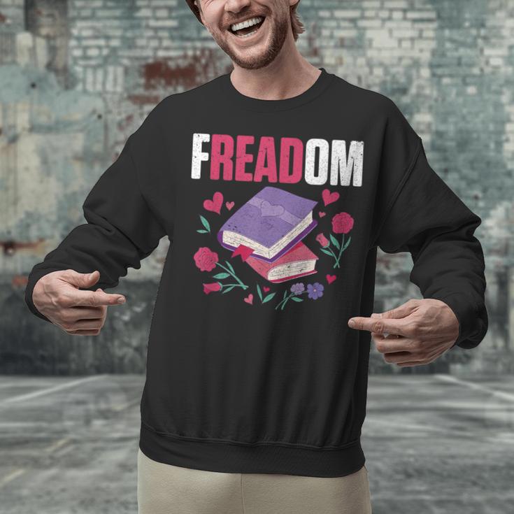 Freadom Anti Ban Books Freedom To Read Book Reading Unisex Sweatshirt