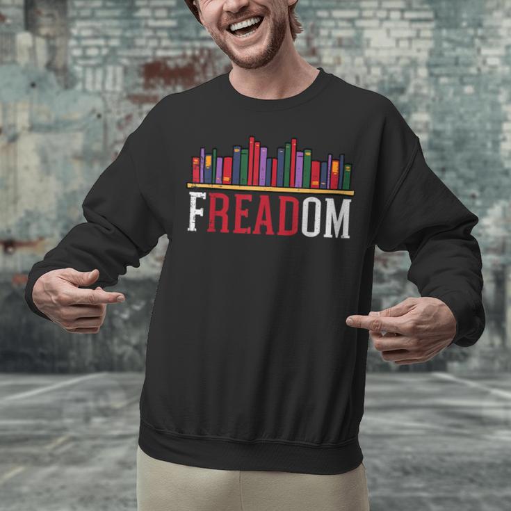 Freadom Shelf Read Reading Book Librarian Men Women Kids Unisex Sweatshirt