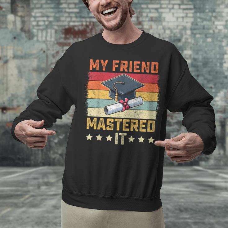 My Friend Mastered It Master's Degree Graduation Vintage Unisex Sweatshirt