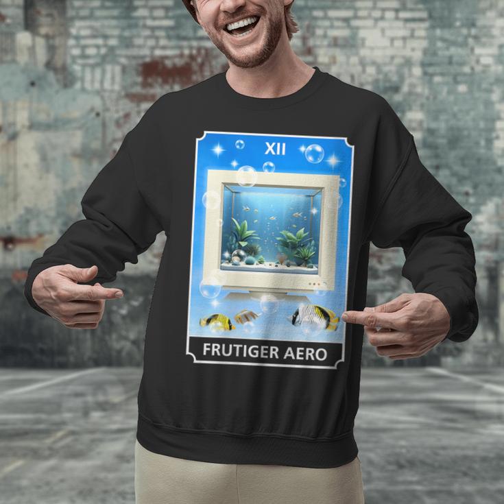 Frutiger Aero Aesthetic Tech Computer Aquarium Tarot Card Unisex Sweatshirt Frutiger Aero Aesthetic Tech Computer Aquarium Tarot Card Unisex Sweatshirt