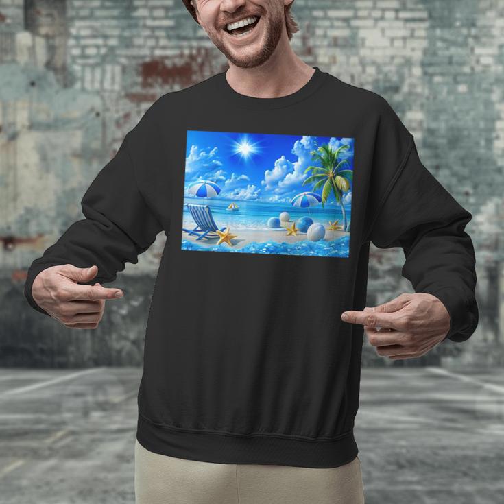 Frutiger Aero Beach Y2k Aesthetic Palm Tree Sand Ocean Men Women Girls Kids Unisex Sweatshirt Frutiger Aero Beach Y2k Aesthetic Palm Tree Sand Ocean Men Women Girls Kids Unisex Sweatshirt