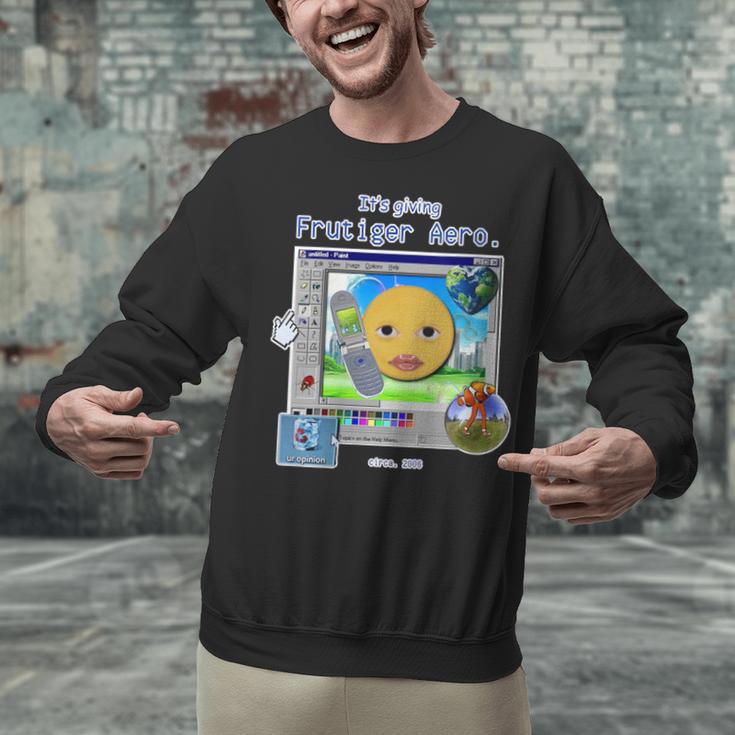 Frutiger Aero Y2K Meme Graphic 2000s Nostalgia Unisex Sweatshirt Frutiger Aero Y2K Meme Graphic 2000s Nostalgia Unisex Sweatshirt
