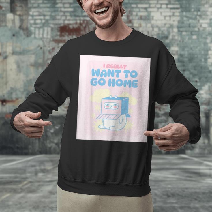 Fun Cute Introvert Cat Character Quote Men Women Unisex Sweatshirt Fun Cute Introvert Cat Character Quote Men Women Unisex Sweatshirt