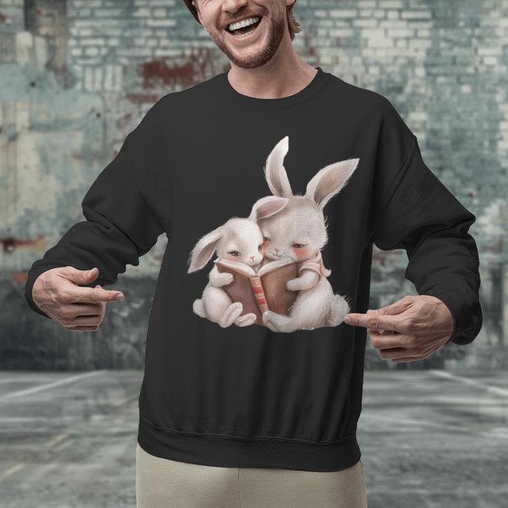 Funny Book Reading Quote For Women And Girls Rabbits Unisex Sweatshirt