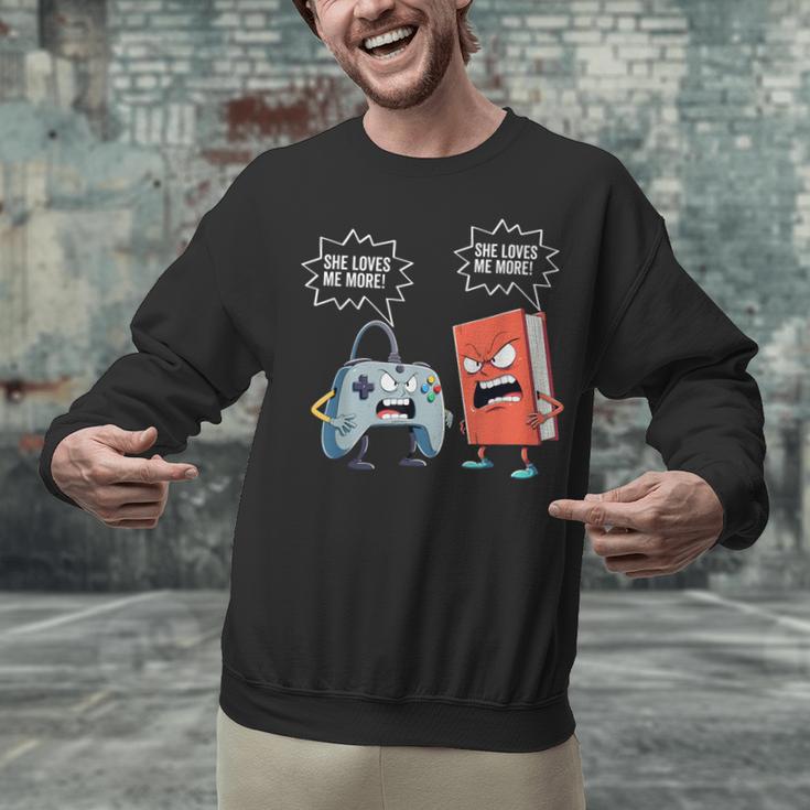 Gamer Book Lover Girl Women Bookworm Video Gaming Daughter Unisex Sweatshirt Gamer Book Lover Girl Women Bookworm Video Gaming Daughter Unisex Sweatshirt