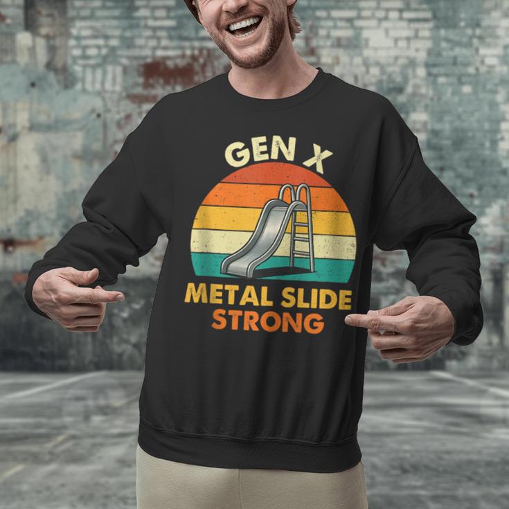 Gen X Slide Strong Generation X Gen Xer Nostalgia Unisex Sweatshirt